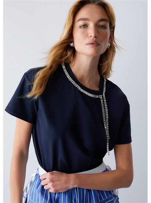 T-shirt woman blue LIU JO | CA6167JS088/P9583